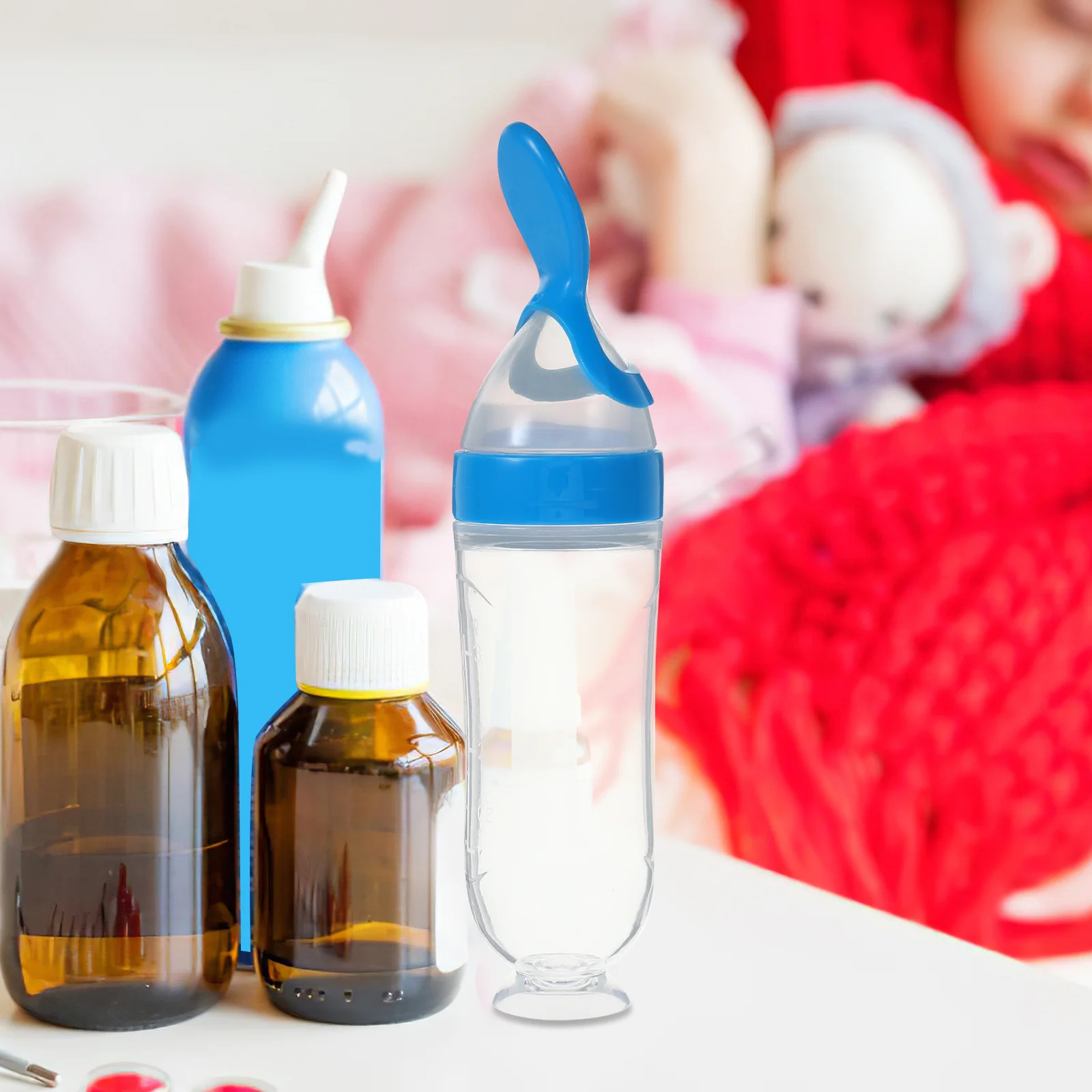 

Silicone Squeeze Feeding Spoon for Babies 6-12 Months Soft PP and Silicone Material No Spill Design Colorful Baby Food Spoon