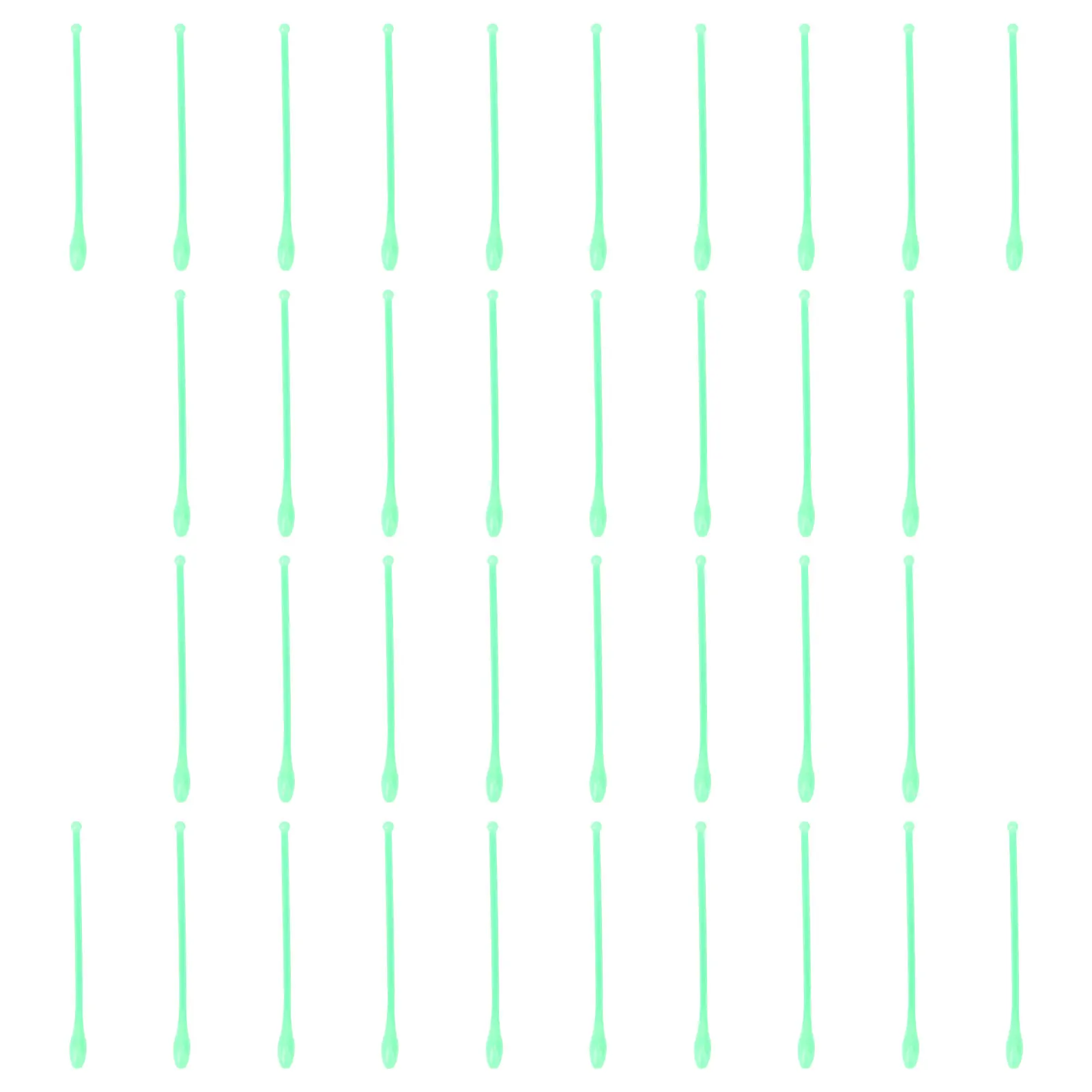 

100 pcs Plastic Sampling Spoons Green 100 Count Lab Mixing Scoop For Powder Granule Solid Laboratory Home Restaurant Medical