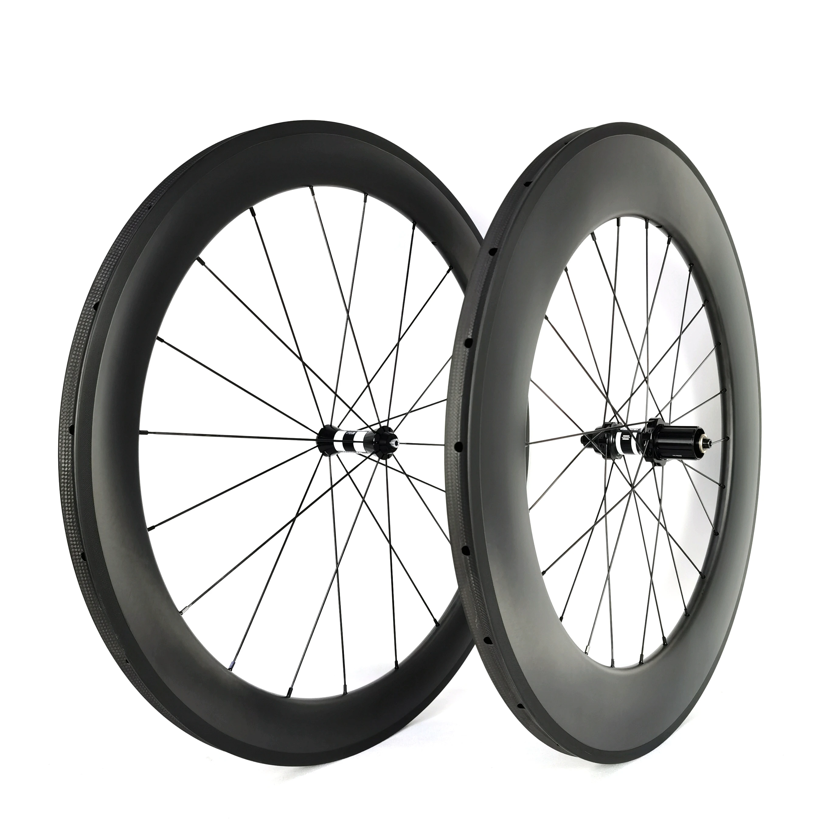 700C Road Bicycle Carbon Fiber Wheelset Rim Brake Bike Depth Front 60mm Rear 88mm Width 23/25mm Tubeless/ClincherCustomize Logo