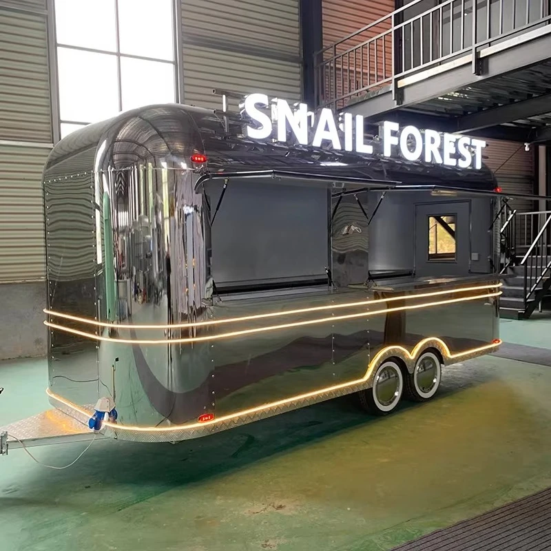 Mobile Bar Beer Ice Cream Food Truck Hot Dog Pizza  CartCoffee Food Trailer with Kitchen Equipment