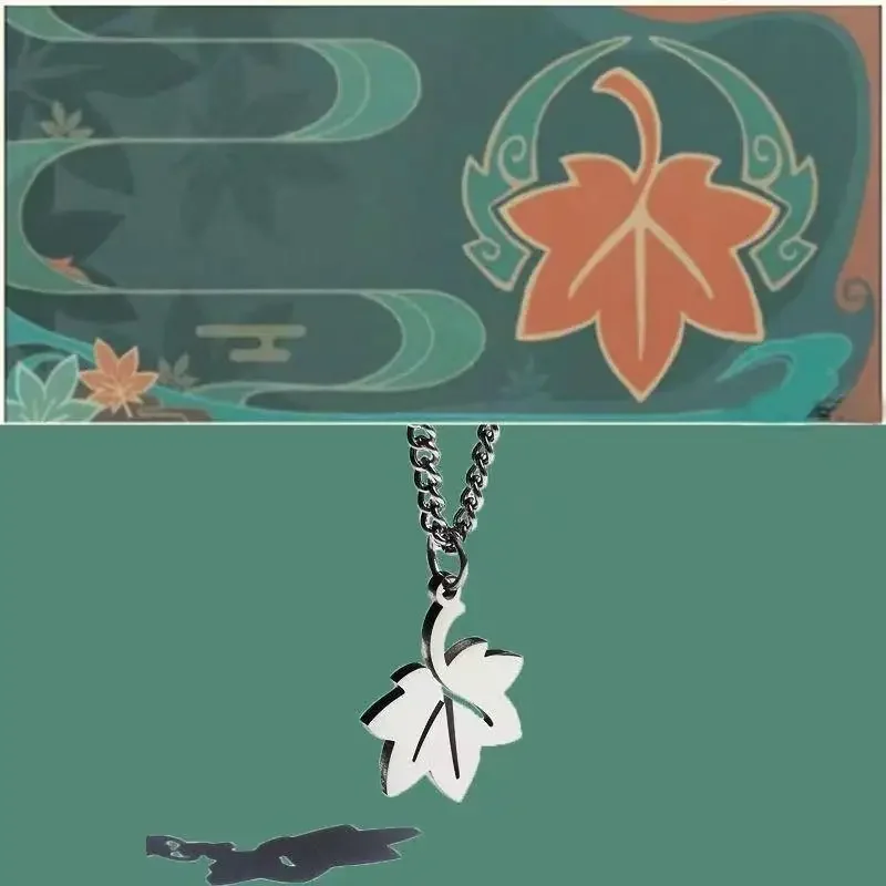 

Anime Genshin Impact Kaedehara Kazuha Cosplay jewelry pendant Maple Leaf necklace Britbday gift Girls' and boys' accessories