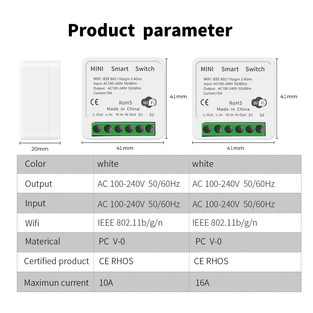 Tuya Zigbee3.0 Smart Switch 16A Home Light Switch Breaker Timer Smart Life App Voice Remote Control Support for Google Alexa