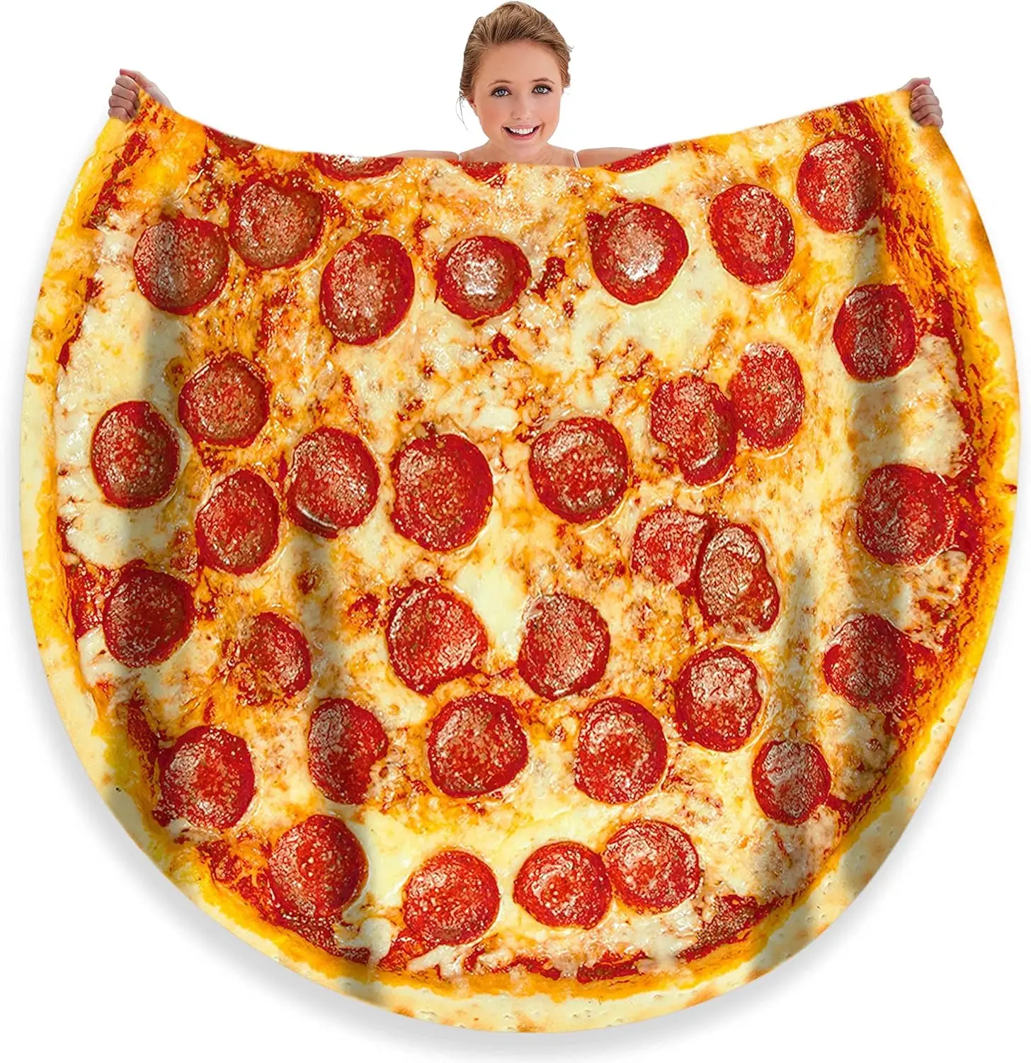 Pizza Blanket for Adult and Kids Novelty Food Blanket Funny Realistic Throw Blanket Fuzzy Fleece Flannel Teens 71inchs