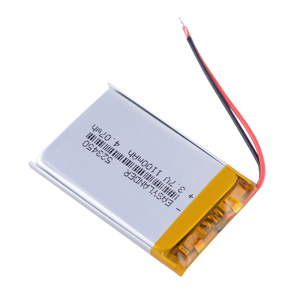 1100mAh 3.7V 523450 بطاريات ليثيوم بوليمر ليثيوم أيون لنظام إنذار GSM Sapsan GSM MMS 3G Cam LED مصباح
