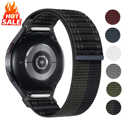 나일론 루프 스트랩 삼성 갤럭시 워치 7 5 6 4 FE 44mm 40mm, 5 프로 45mm 클래식 47mm 43mm, 갭 없는 팔찌, 갤럭시 워치 7 밴드