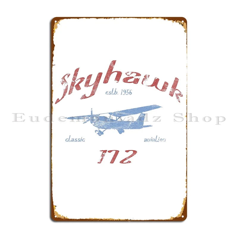 Классический винтажный пилотный дизайн 172 Skyhawk Cessna, металлический плакат с табличкой, персонализированные таблички, украшение персонажа, жестяной плакат