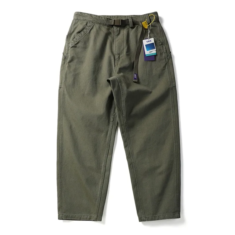 

Japan Youth Autumn/Winter Heavyweight Pure Cotton Relaxed-Fit Casual Pants Slightly Tapered Straight Workwear Trousers Cityboy