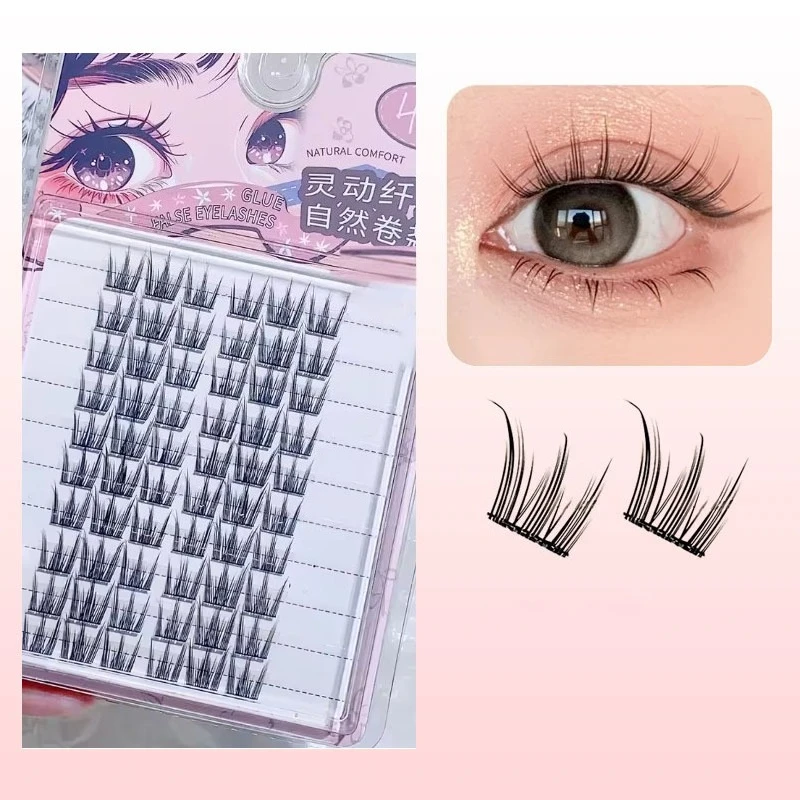 Extension ciglia autoadesive 10-13mm, cluster individuali leggeri come piuma, ciglia finte naturali termosaldabili