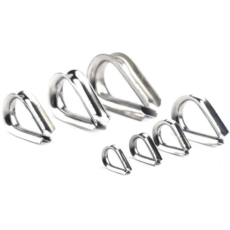 Pinces de protection de câble métallique en acier inoxydable, injecteur d'anneaux, cosses de ligne, boucle de fil, M1.5, M2, M3 figuré, M5 à M32, A2, 304