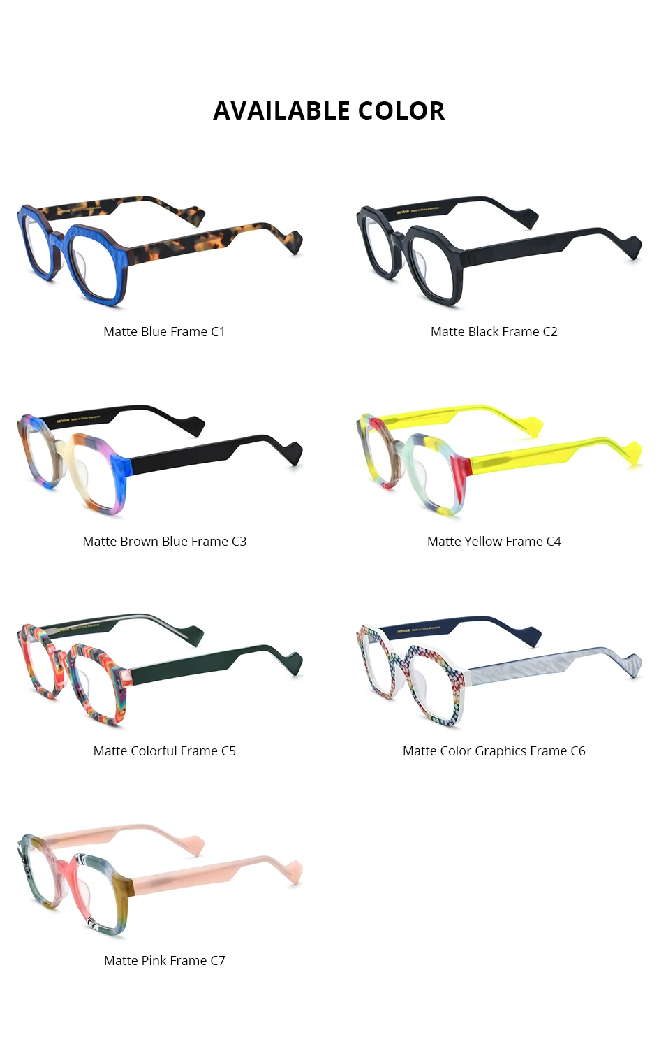 HEPIDEM Acetat Brille Männer Marke Designer Oversize Große Größe Brillen Rahmen Japanische Handgemachte Brille Männer Dicke Brillen 9374 – Detail 5