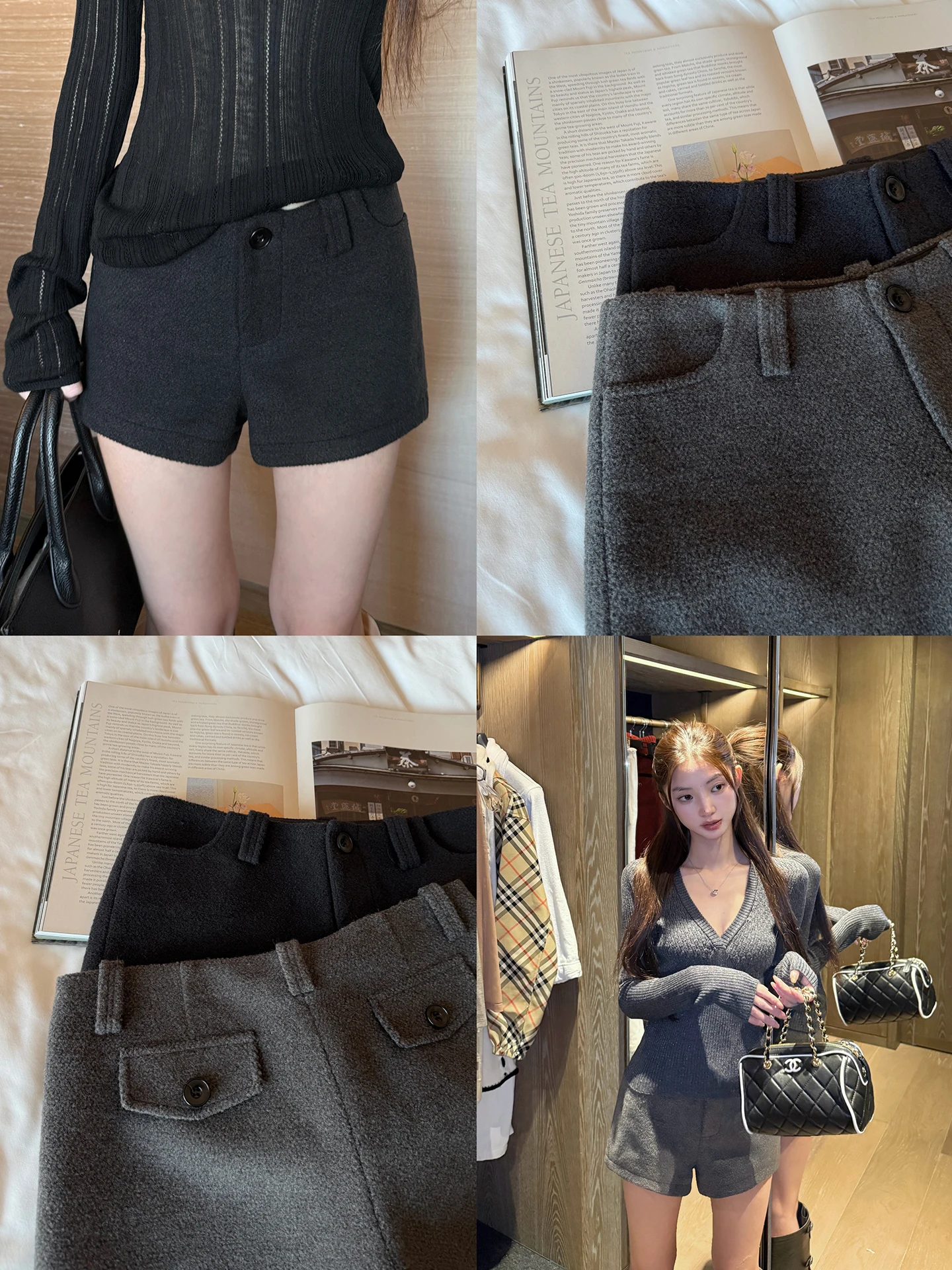 

Модные шерстяные брюки для женщин на весну-осень с высокой талией, прямые, повседневные, с запахом, от Buleng