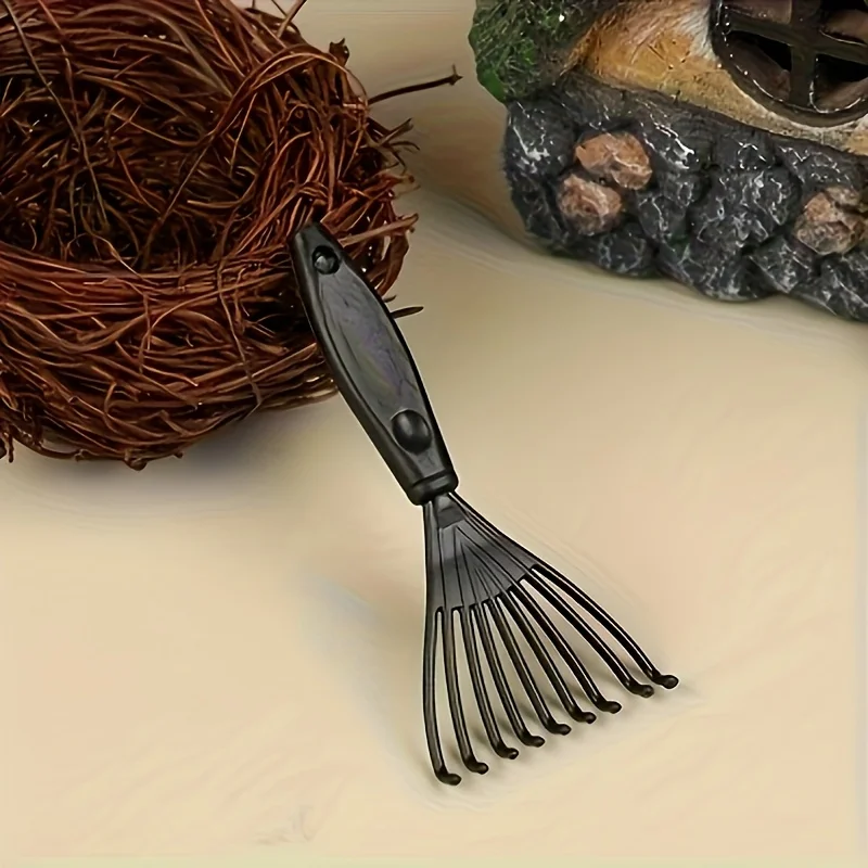 قطعتان من أدوات تنظيف فرشاة الشعر الصغيرة بشعيرات سوداء - منظف مشط محمول ومخالب إزالة الشعر