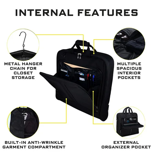 Imagen 2 del producto Bolsa de traje de mano de negocios, bolsa de almacenamiento de traje portátil, bolsa de ropa de viaje de negocios, bolsa de viaje impermeable, bolsa de embarque