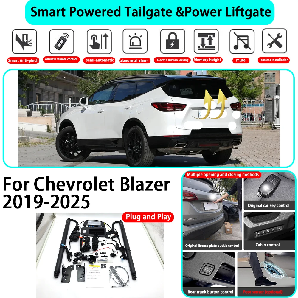 

﻿for Chevrolet Blazer 2019-2025 OEM Smart Automatic Powered Tailgate Electric Power Tailgate Lift Kit Key Close Plug and Play