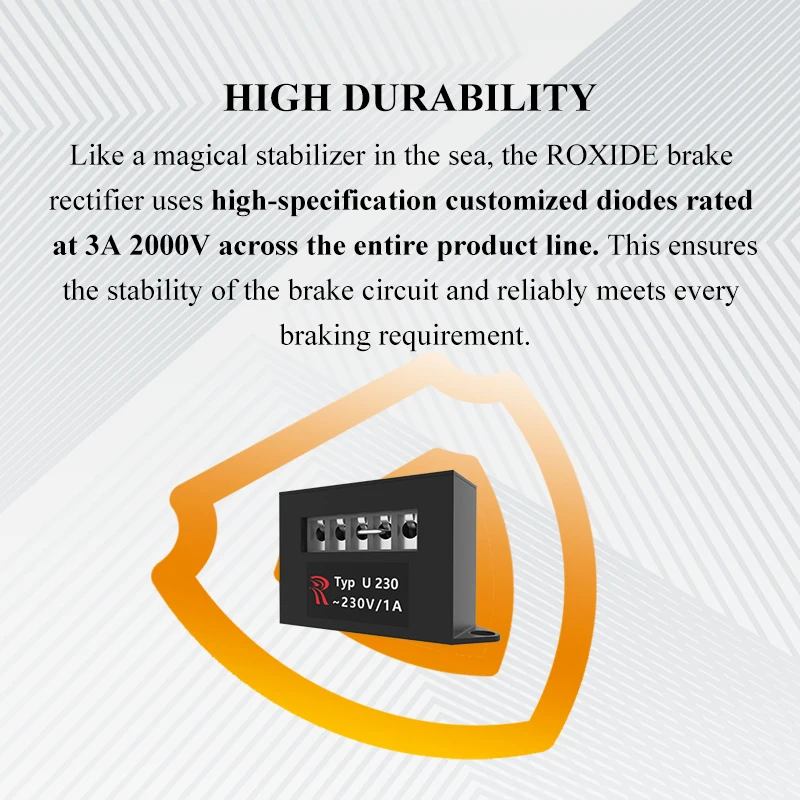 U400 U230 230V/400V/1A Motor Brake Rectifier Power Supply, Brake Module, Replacement for ECIA.