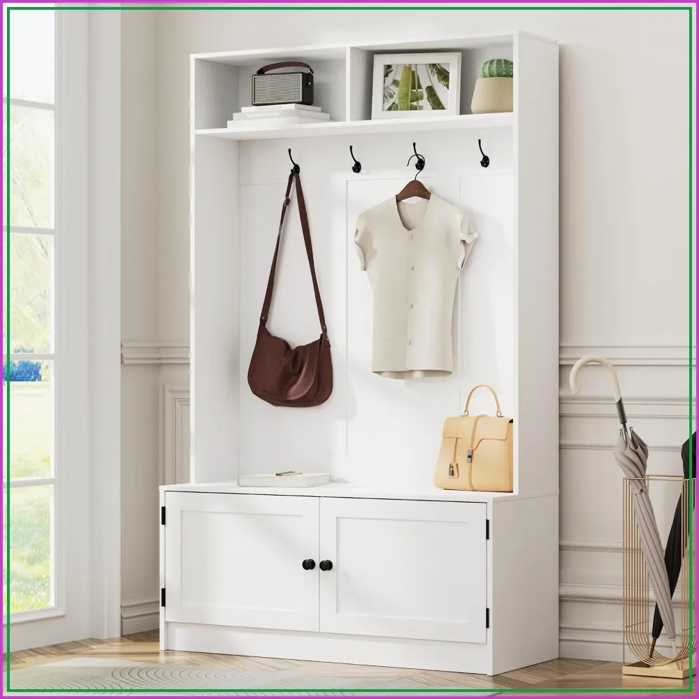 White Hall Tree with Storage, 70.9