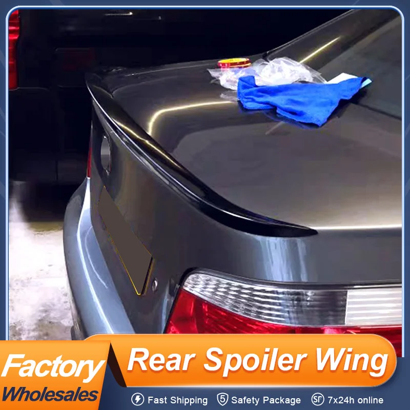 

For BMW 5 Series E60 M5 520i 523i 525i 528i 2004-2010 Rear Trunk Lid Ducktail Lip Car Spoiler Wing P Style Exterior Accessories