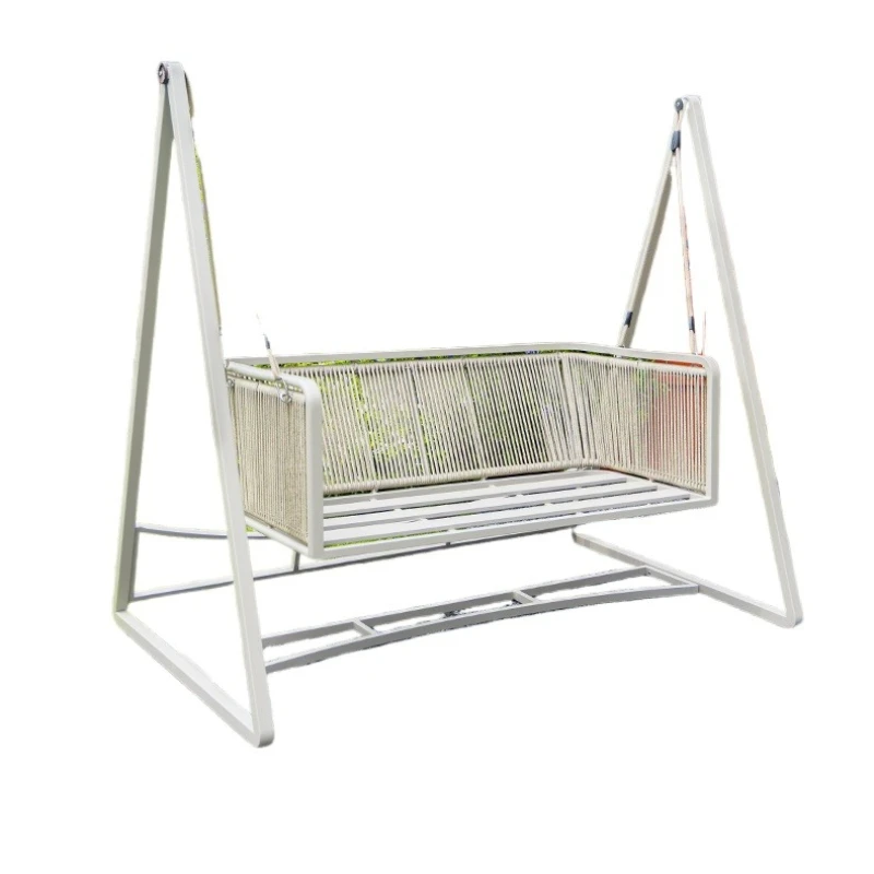 Swing outdoor courtyard garden double rocking chair, small courtyard terrace villa on the first floor swing hanging ch air