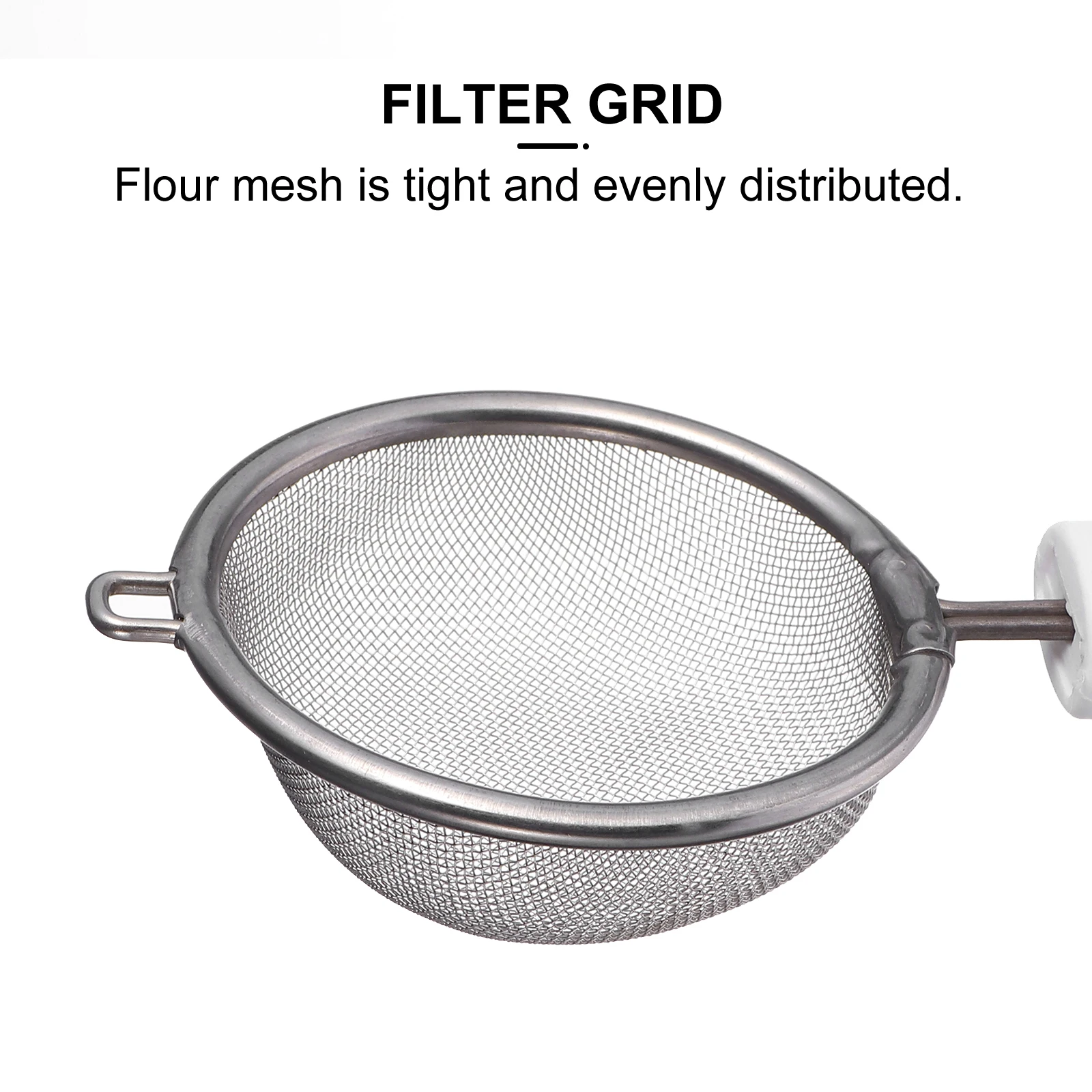 

2pcs Stainless Steel Flour Sieves Rust-Proof Mesh Sifter For Powdered Sugar Cocoa Baking Sifting Strainer Kitchen