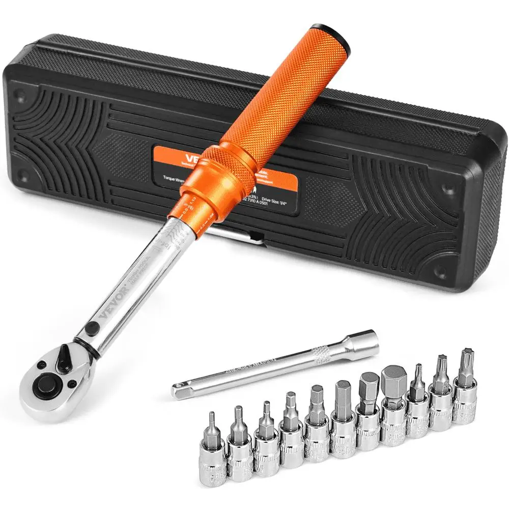 

Click Wrench Set 1/4 Inch Drive 20-200lbf-in 2.3-22.6N.m 72 Tooth Durable Tool for Automotive Mechanical Use