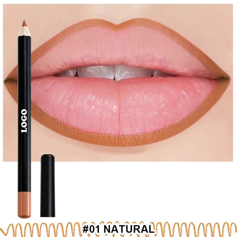 Private Label Non-fading Matte Lip Liner Custom Logo Waterproof Non Sticky Smooth Long Lasting Easy To Apply  Makeup Wholesale