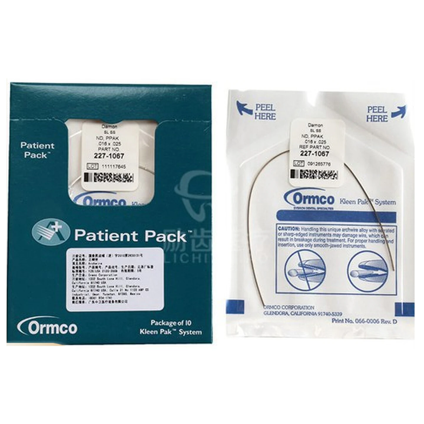 

10 шт./кор. ORMCO Damon Dental обратная кривая Niti Arch Wire Круглый прямоугольный провод из нержавеющей стали 0,016*0,025 0,019*0,025