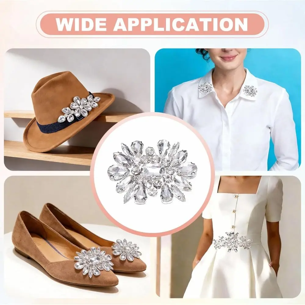 Luxury Glue Back Diamond Beaded Patches Crystal Beaded Diamond Decoration Rhinestone Patches Beading Applique