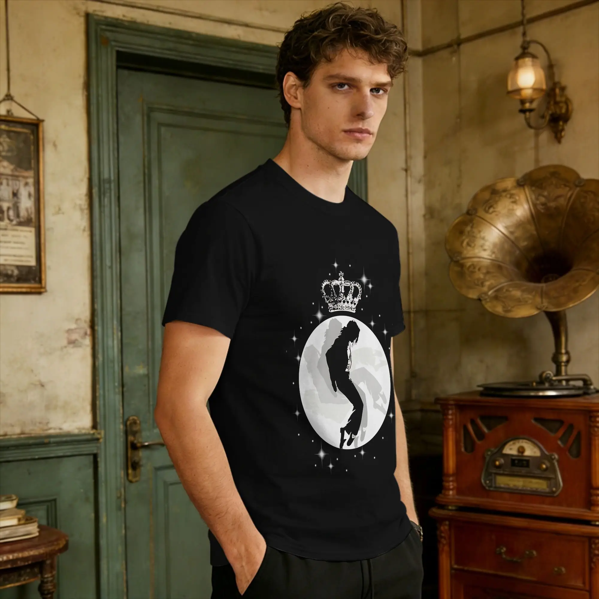 Moonwalker  T-Shirt Beach Michael Jackson Awesome T Shirts 100 Cotton Popular Tshirt For Men's Pattern Clothing