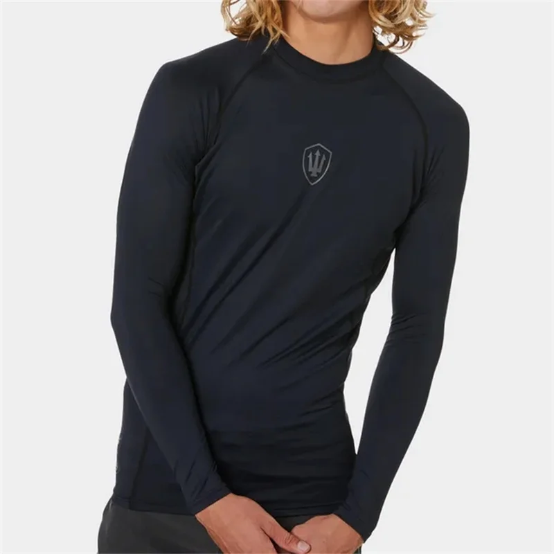 Basic Skins Rash Men's Long Sleeve Wetsuit Beach Swimsuit Snorkeling Split Tights Surf Guard Top Clothes Quick Dry Guards Suit