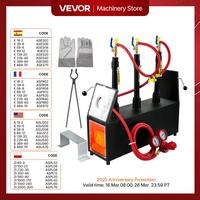 VEVOR DE Type Gas Propane Forge Round Square Blacksmith Melting Furnace 1/2/3 Burner for Knife & Metal Tool Making Gas Forge Kit