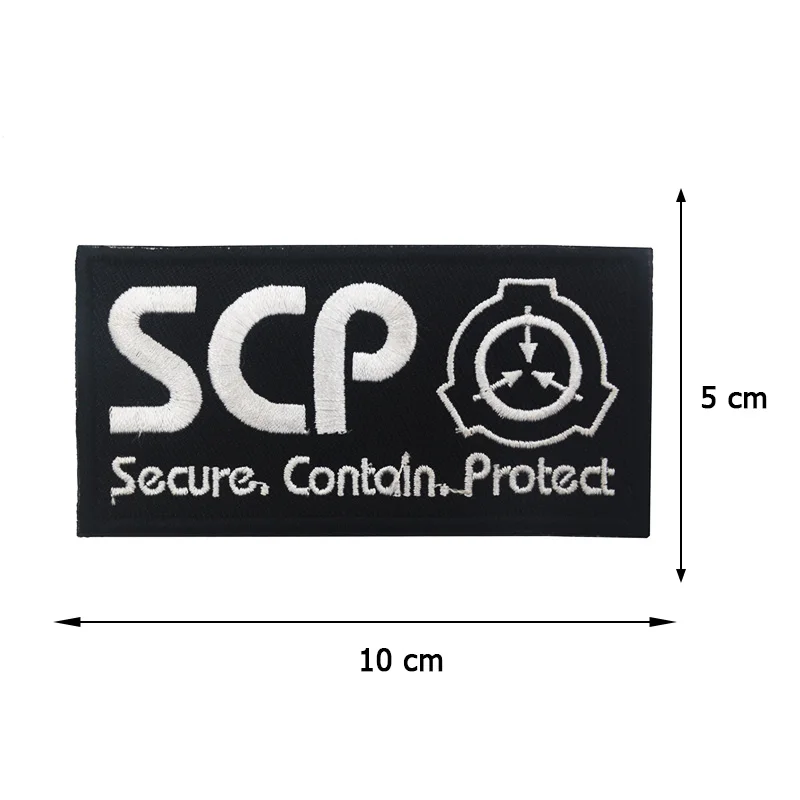 SCP Foundation Logo Embroidery Patch Supernatural Lovers Reflective Armband Badge Applique For Jacket Jeans Hat Backpack Clothes