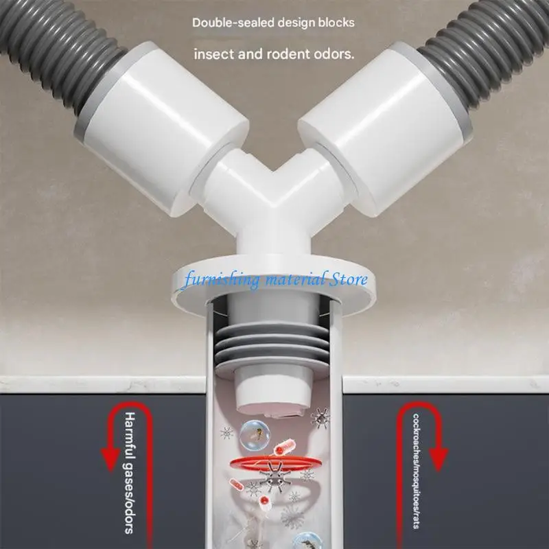 

Y5GD Y Drain Adapters Efficient Water Distribution Device for Washing Machines