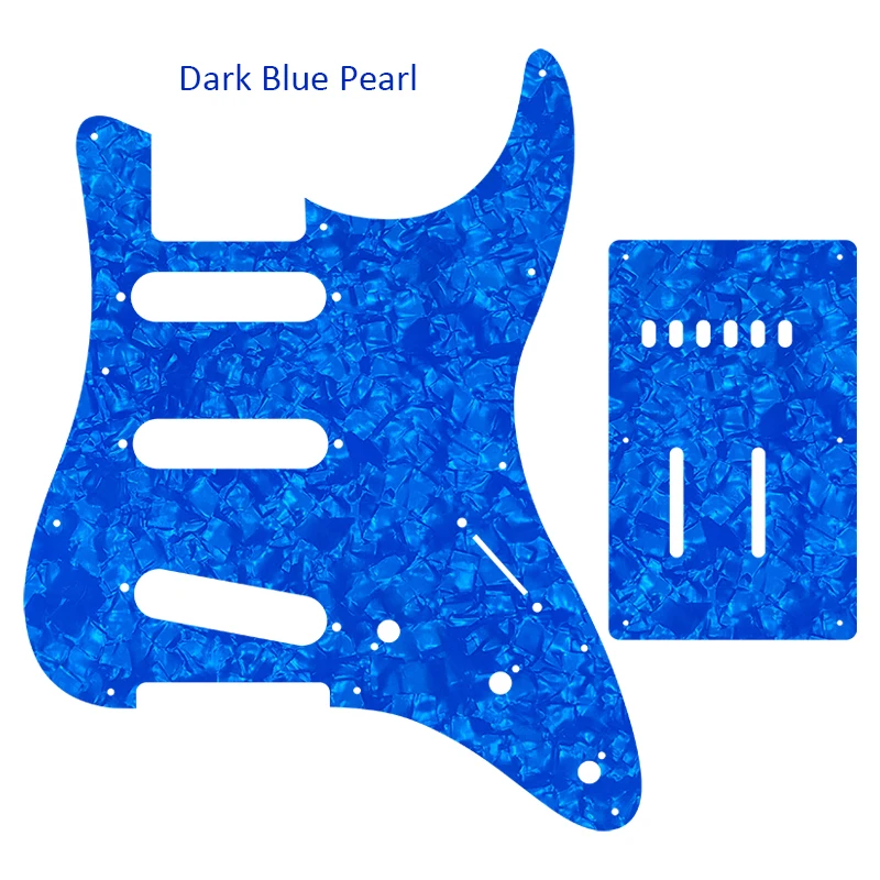 Pleroo Custom Guitar Parts -For Applause Pickguard Strat SSS & Back Plate Scratch,Many Colors