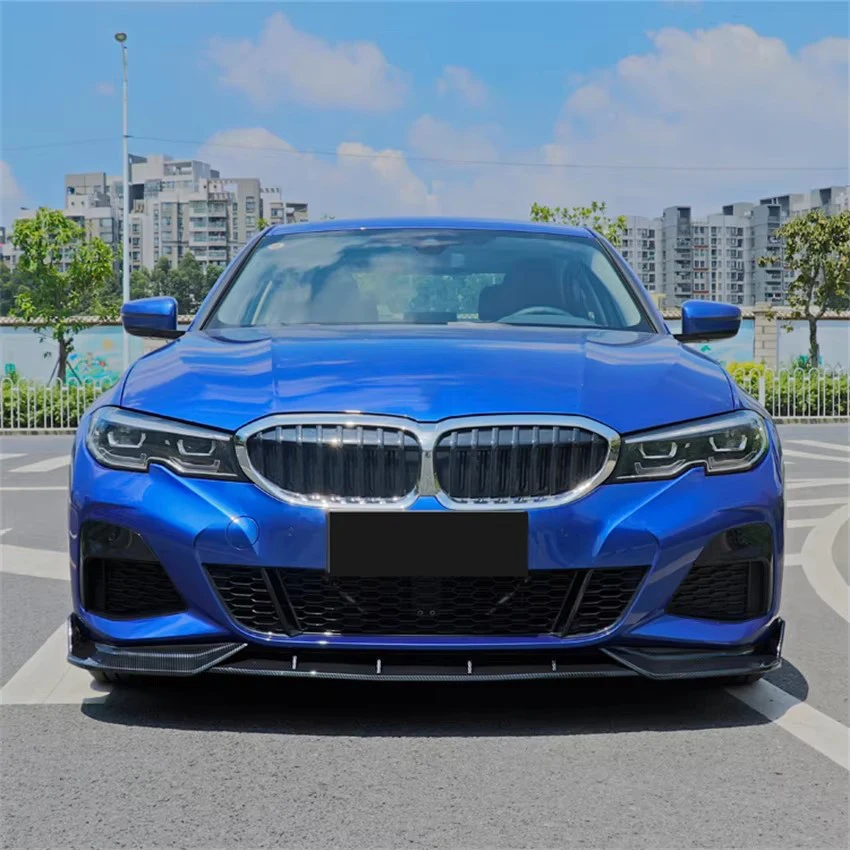 Przedni zderzak w stylu karbonowym Spoiler Splitter Dyfuzor Osłona Canards tuning Do BMW serii 3 G20 G21 G28 2019-2022 M Pack — zdjęcie 5