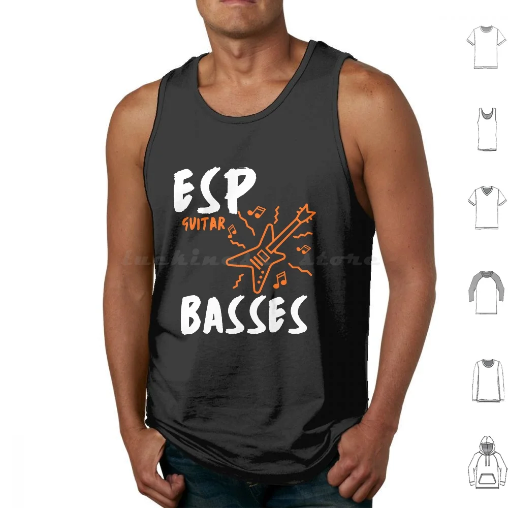 Guitar Basses Tank Tops Print Cotton Basses Guitar Guitars Epiphone Taylor Jackson Washburn Bc Rich Co Paul Reed Smith