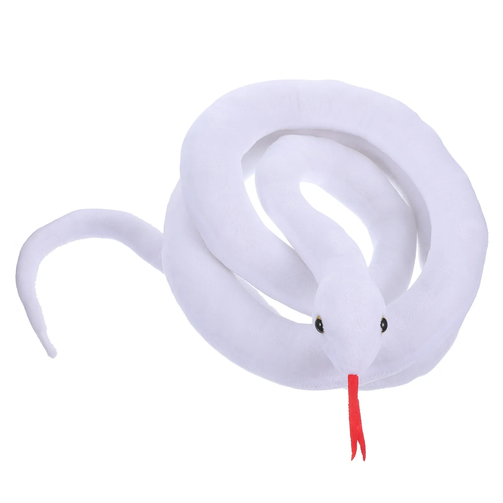 Large Realistic Snake Stuffed Animal Cloth PP Cotton Construction Elastic Flexible Lifelike Texture for Halloween Prank Scare