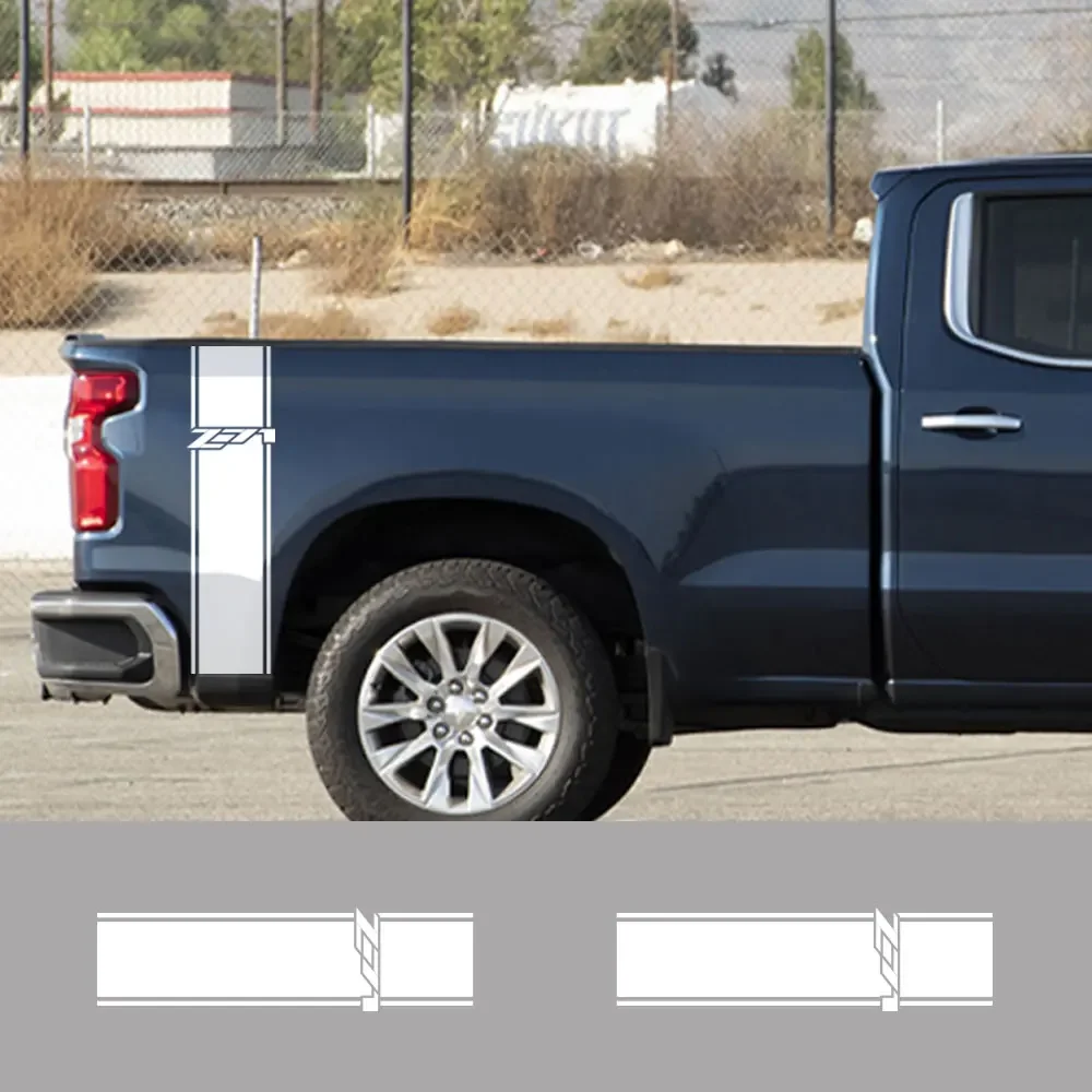 Pickup Rear Bed Side Sticker For Chevrolet Silverado 1500 2500 3500 Z71 Truck Graphic Decor Decals Car Cover Auto Accessories