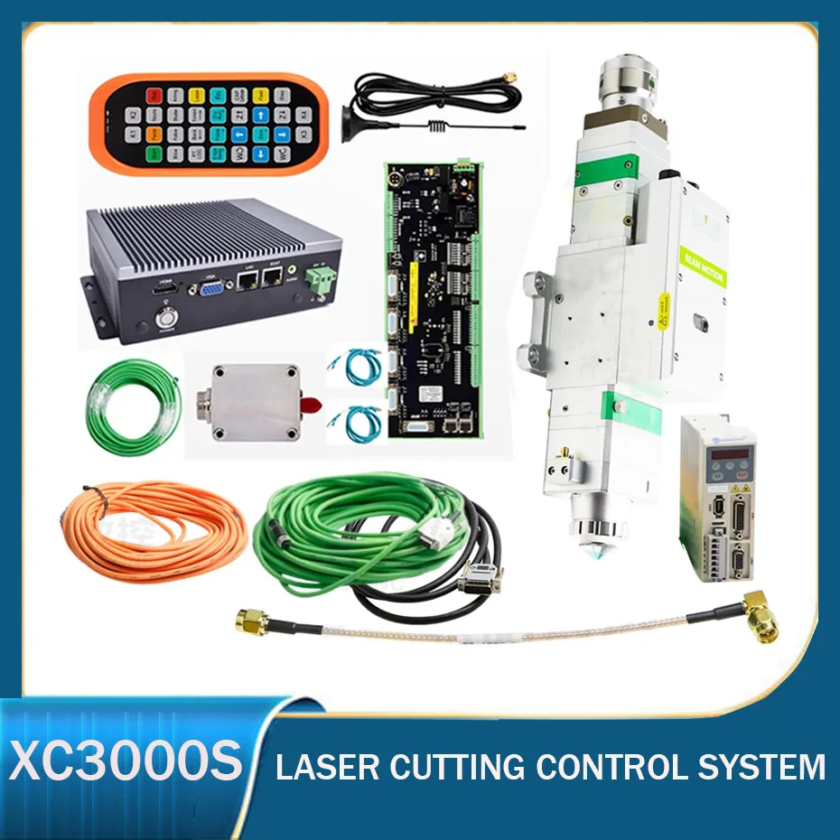 Raytools Laser Cutting Control System XC3000S Series EtherCAT Connection or Pulse Connection Automatic Laser Cutting Head BM110