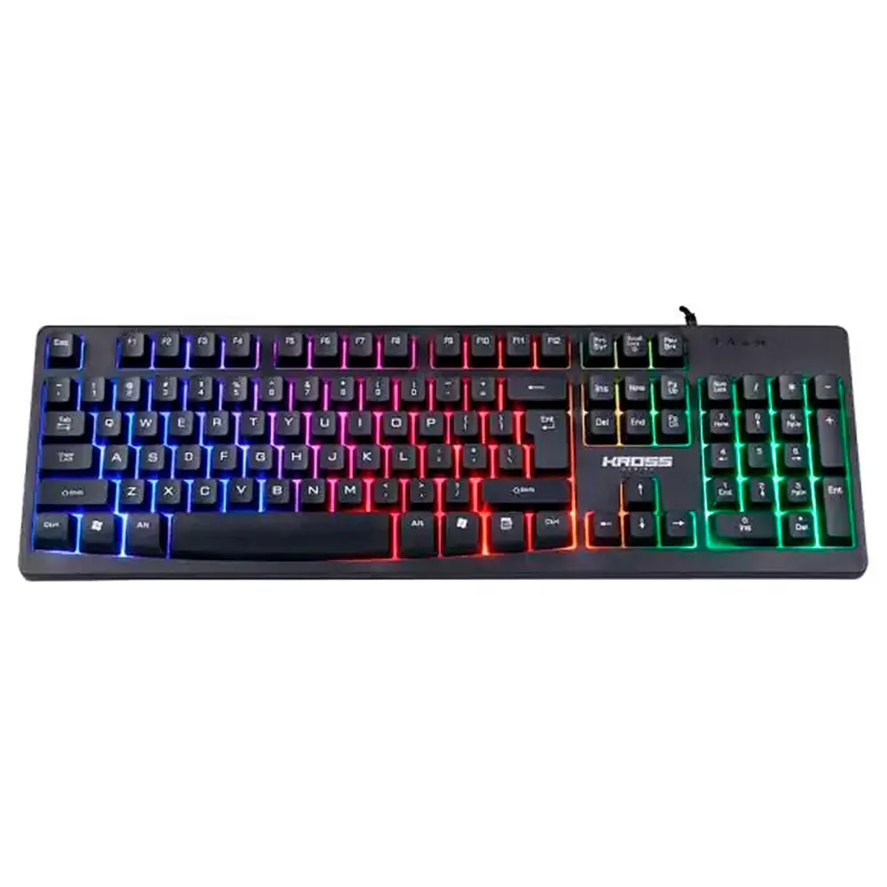 Gamer Kross Njord Rainbow Black Keyboard