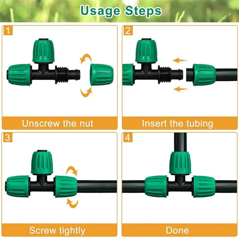 A67P-22 Pieces Drip Irrigation Fittings Kit For 1/2 Inch Pipe, Drip Irrigation Pipe Parts For Sprinkler System