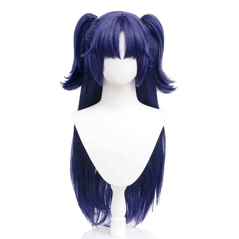 لعبة الأرشيف تأثيري Hayase Yuuka مرحلة دور اللعب ارتفاع درجة الحرارة الحرير خاص عميق الأزرق الأرجواني شعر مستعار الشعر صافي الباروكات