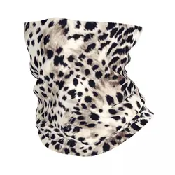 Faux Animal Fur Snow Leopard Leather Texture Winter Headband Neck Warmer Women Men Ski Running Tube Scarf Face Bandana Gaiter