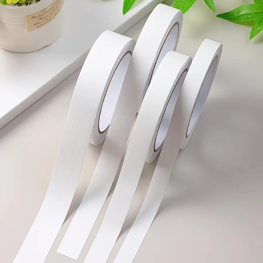 1PC 10m/393.7inch White border Thick sticker，Self-Adhesive Renovation Covering Repairing Wall Gaps Border Decoration Seam Sticke