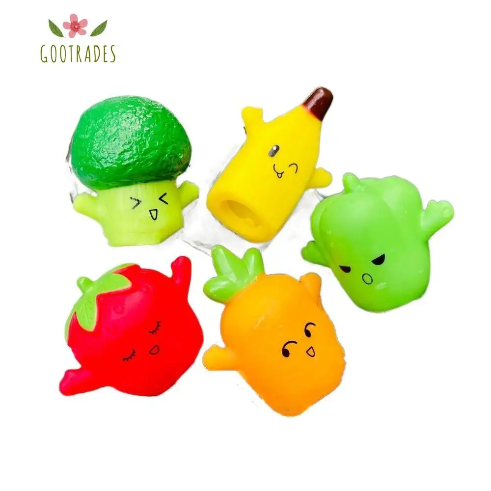 5pcs Vegetables Colorful Mini Animal Hand Puppet Educational Toy Safety Doll Finger Puppet Toy Set Teether Chew Toys Puppy Kids