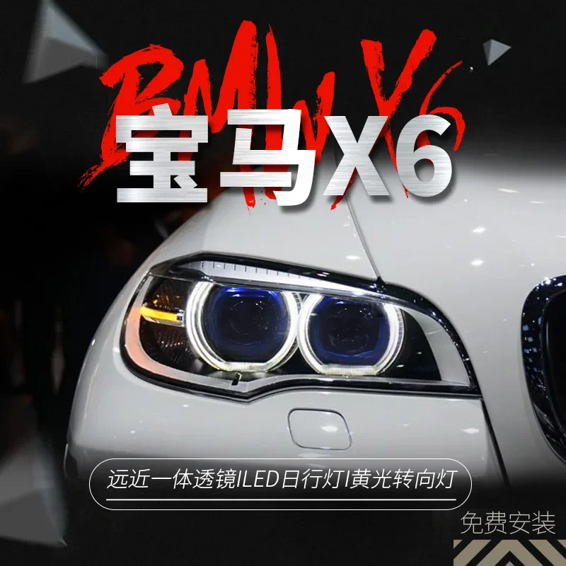 

Car Styling Head Lamp For BMW X6 E71 2008-2014 turn signal LED Headlight DRL Hid Head Lamp Bi Xenon Beam Accessories