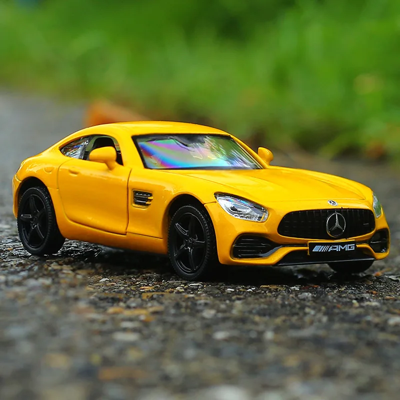 1:36 Mercedes-Benz AMG GTS Diecast Car Model SupercarToy Vehicles Pull Back Alloy Metal High Simulation For Collection gift F332