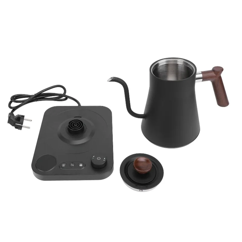 

Electric Gooseneck Kettle 1200W Fast Boil Stainless Steel Coffee Pour Over With Digital Temperature Control LCD Display Timer