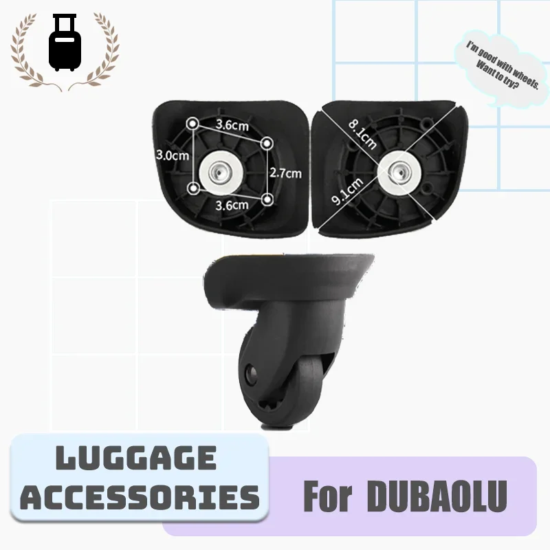

FOR DUBAOLU W075 Thickened Luggage Wheel Replacement Parts + Anti-slip Design Replacement Wheels and Installation Tools