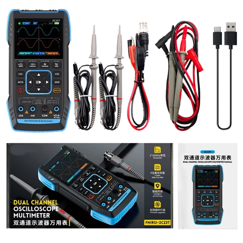 2C23T 10Mhz Handheld Digital Oscilloscope Tester Multifunctional Function