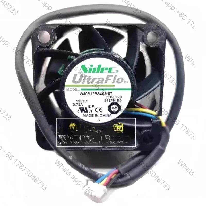 New original W40S12BS4A5-57 4028 4cm 12V 0.73A 4-wire PWM high wind cooling fan